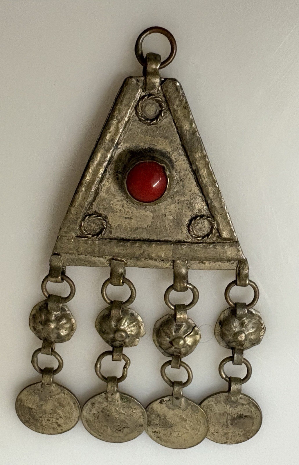 ANTIQUE TRIBAL PENDANT (POSSIBLY MOROCCAN) 4” PENDANT