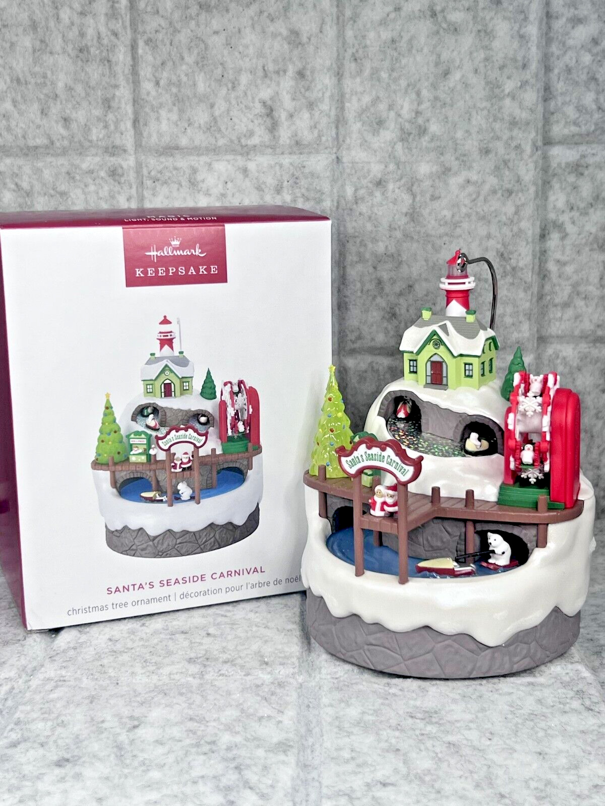 2024 Hallmark Santa’s Seaside Carnival Musical Ornament With Light and Motion