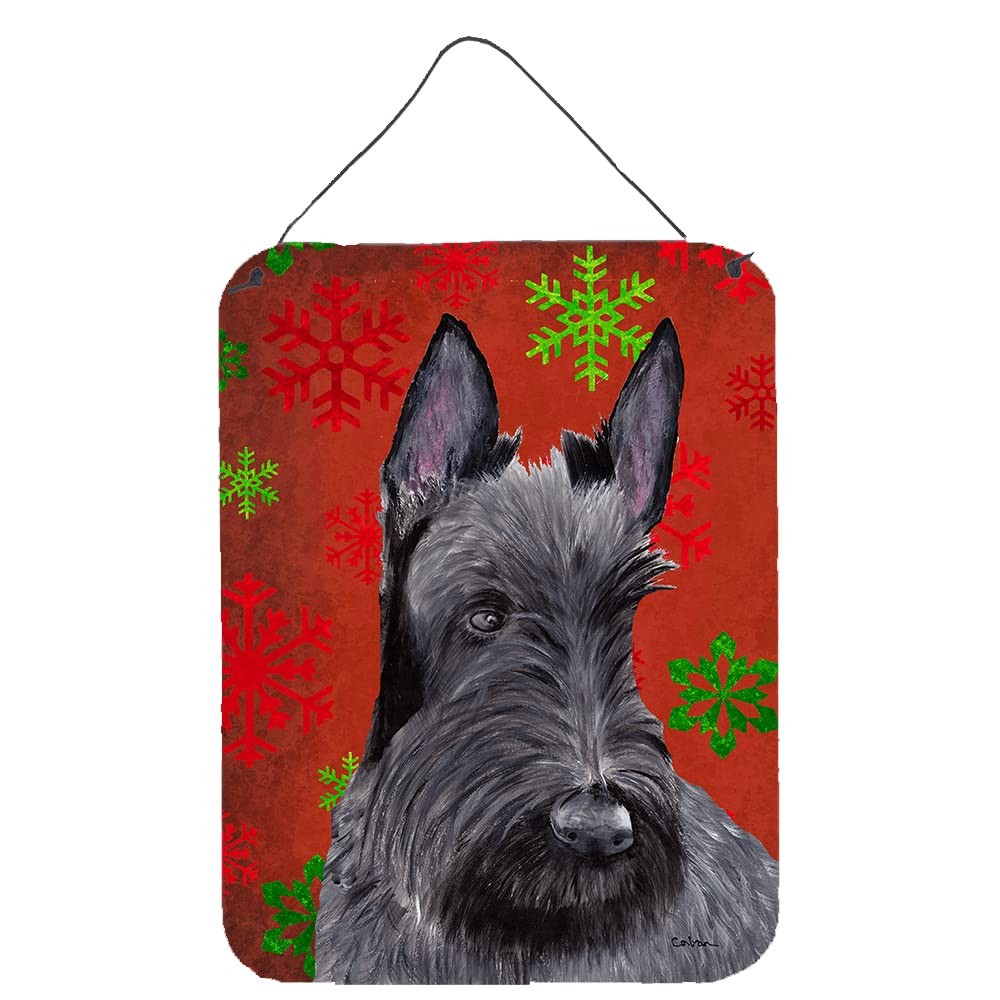 Caroline's Treasures SC9426DS1216 Scottish Terrier Red Green Snowflakes