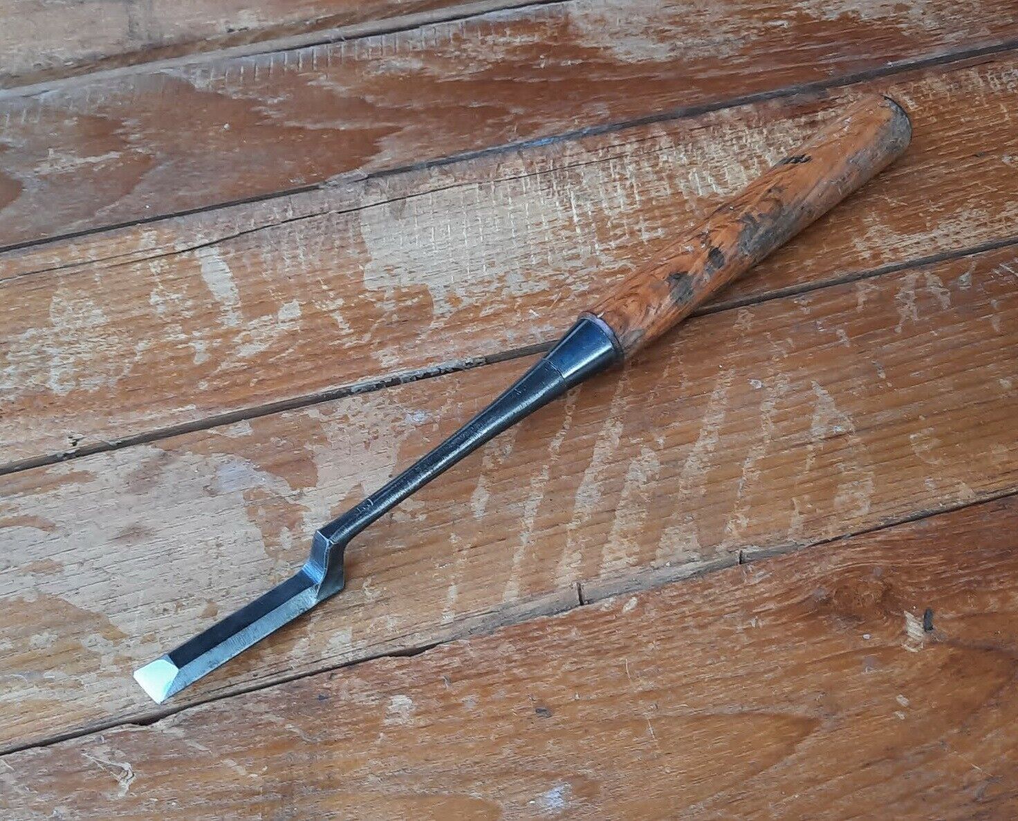 Japanese Crank-neck Bevel Edge Paring Chisel Woodworking Tools 12 mm .