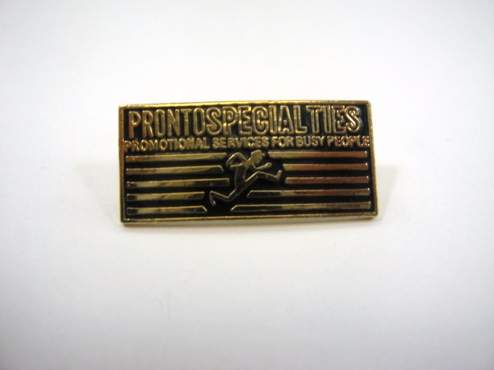 Vintage Pronto Specialties Pin Lapel Tie Tack Gold Tone Running Man Advertising Vintage Pronto Specialties Pin Lapel Tie Tack Gold Tone Running Man Advertising