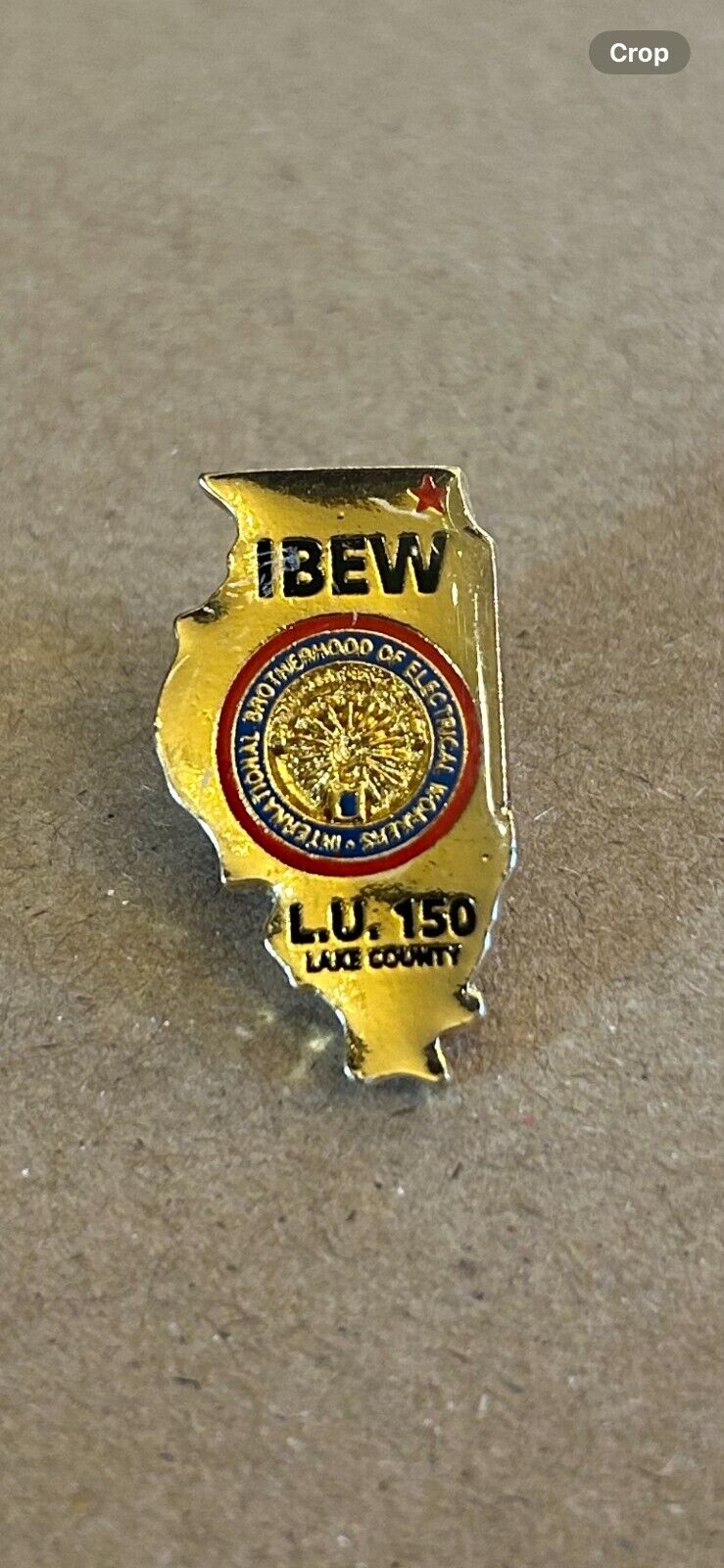 IBEW Local 150 Union Lapel Pin Lake County Illinois