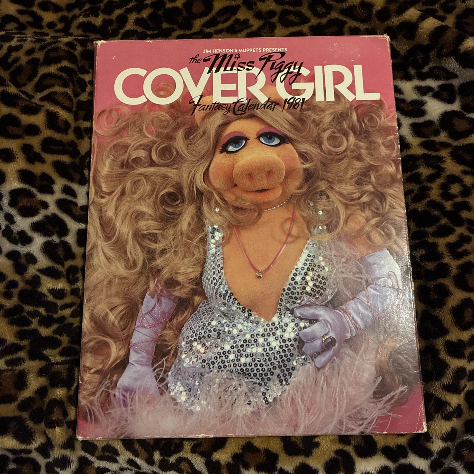 Vintage Miss Piggy Cover Girl Fantasy Calendar 1981 Henson Muppets With Case