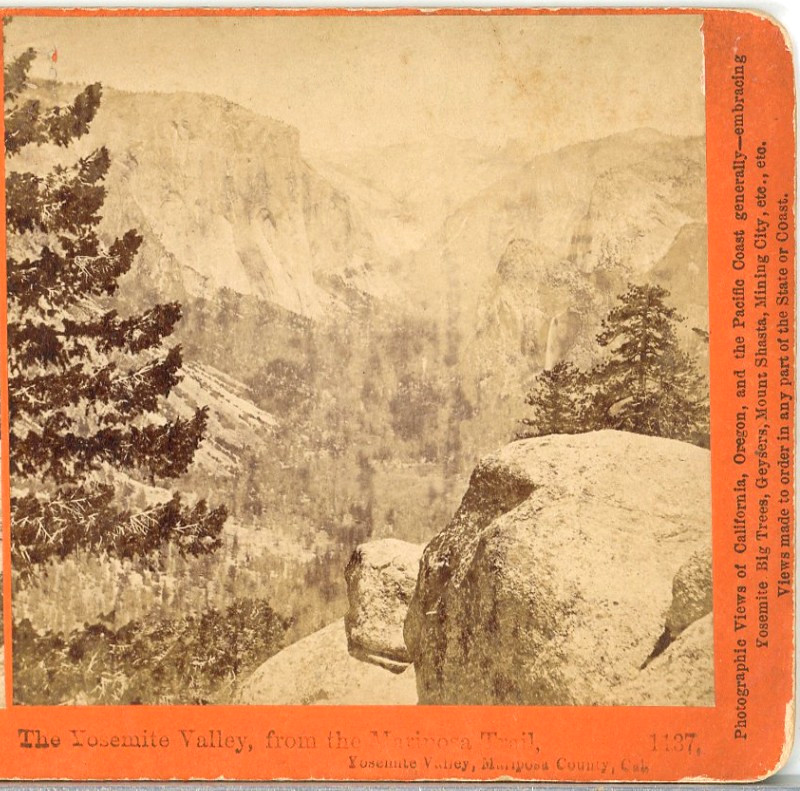 Yosemite Valley From The Mariposa Trail, Cal.--C.E. Watkins Stereoview D102 Yosemite Valley From The Mariposa Trail, Cal.--C.E. Watkins Stereoview D102
