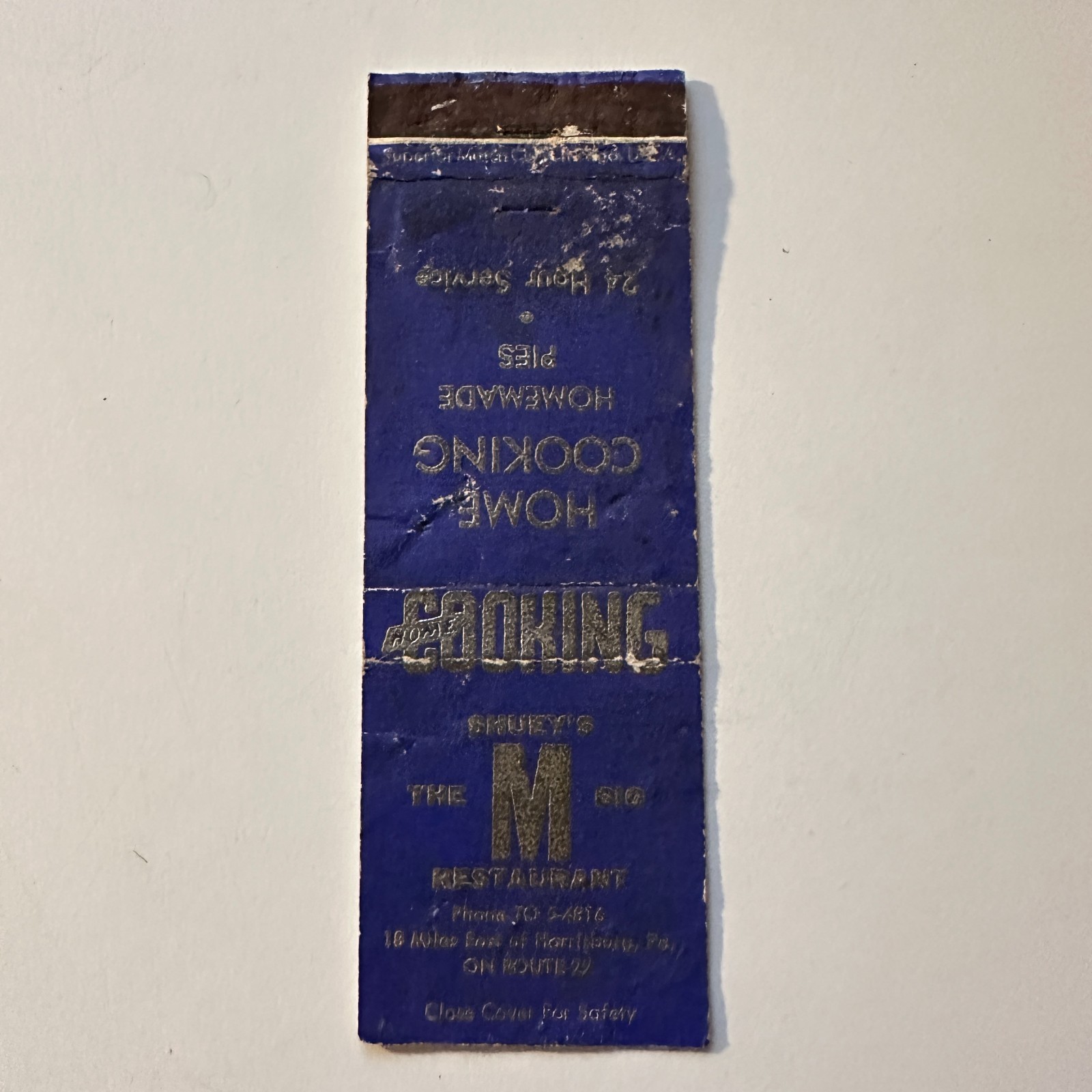 Shuey\'s The M Gig Restaurant Vintage Matchbook Cover 5MB130-2