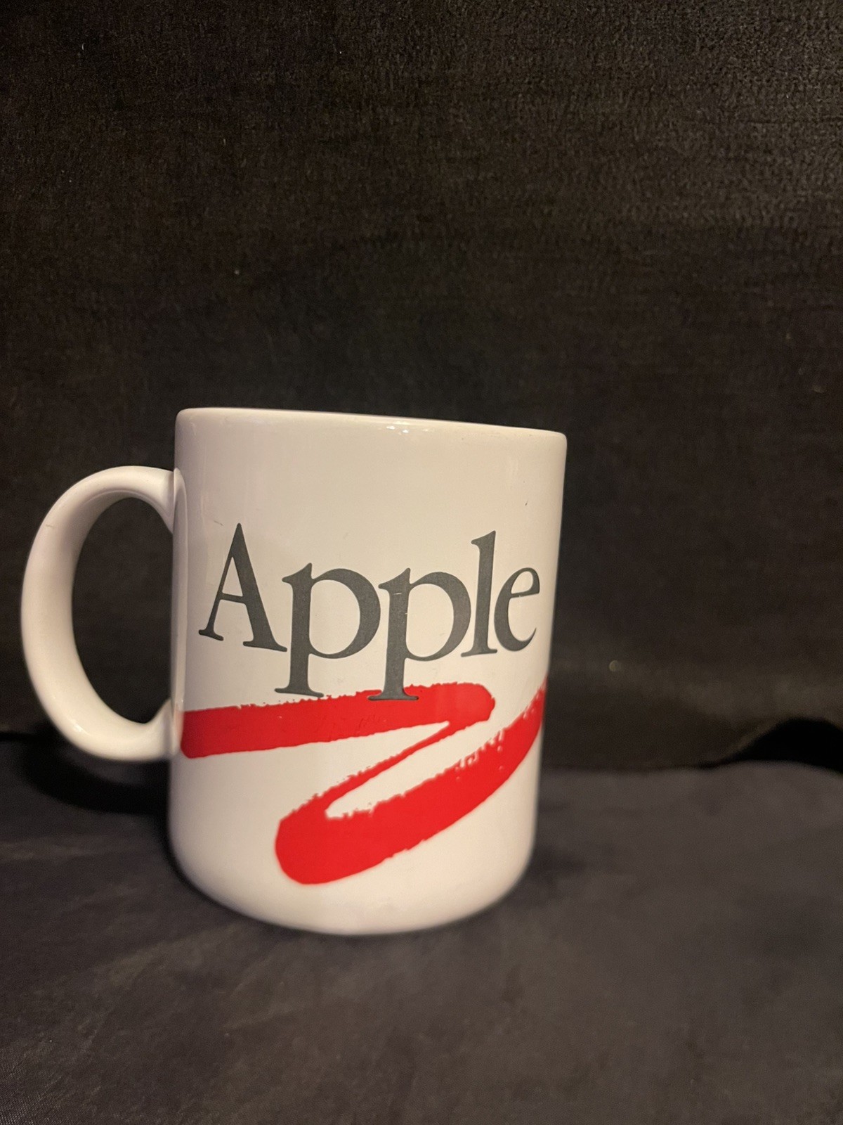 1987 Apple Computer Employee Coffee Mug Rainbow Logo PAPEL Japan Hand Decorated