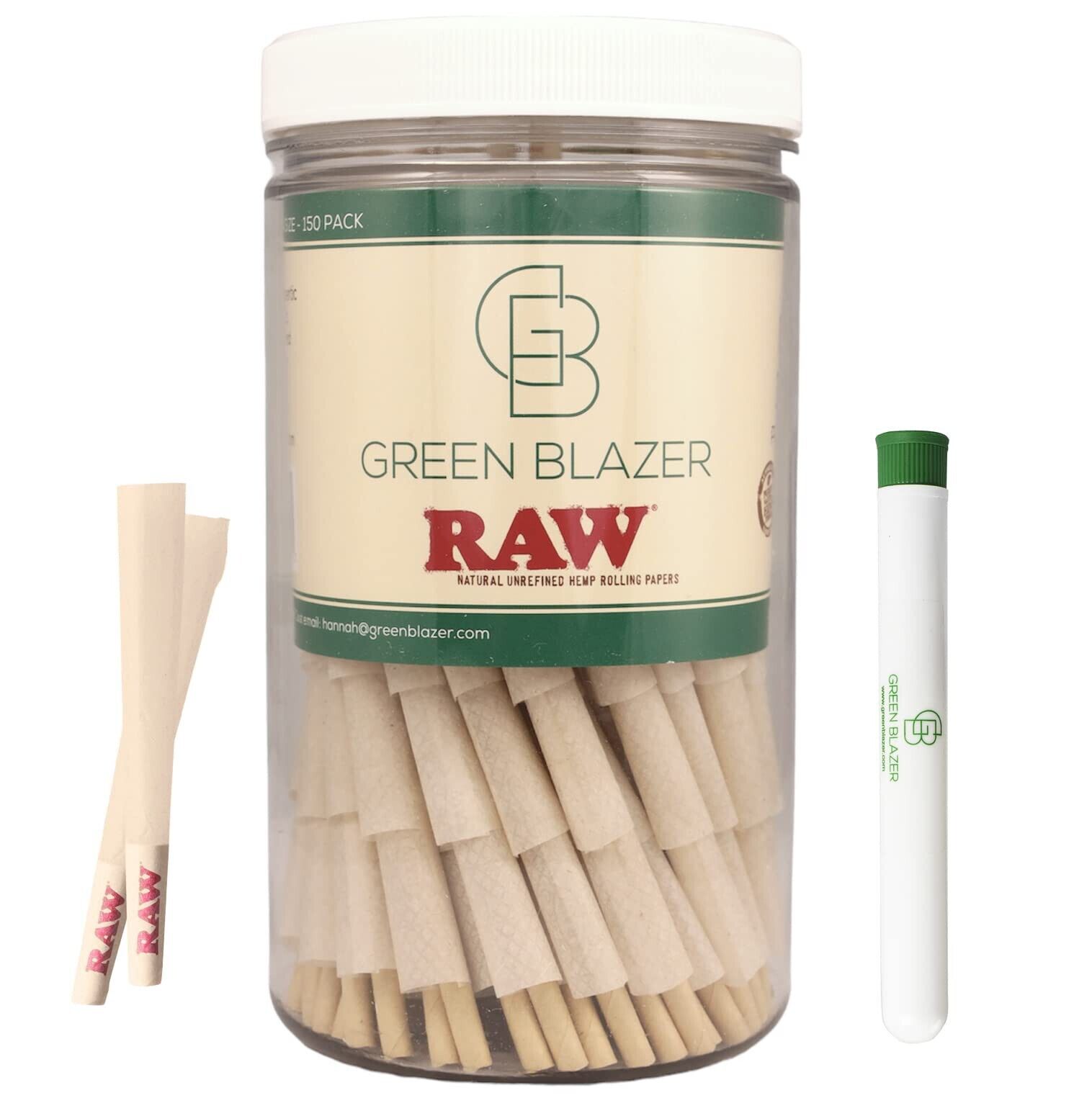 RAW Cones Organic 1 1/4 Size: 150 Pack