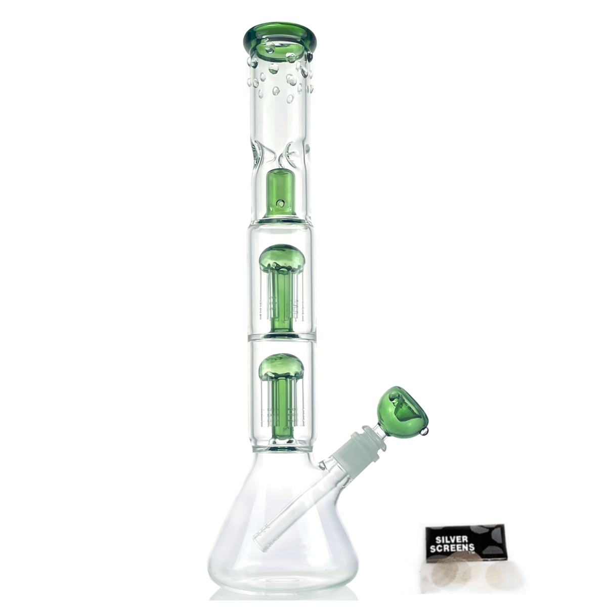 16in Heavy 5mm Thick Glass Bong Smoking Hookah Water Pipe 14mm Bowl Beaker