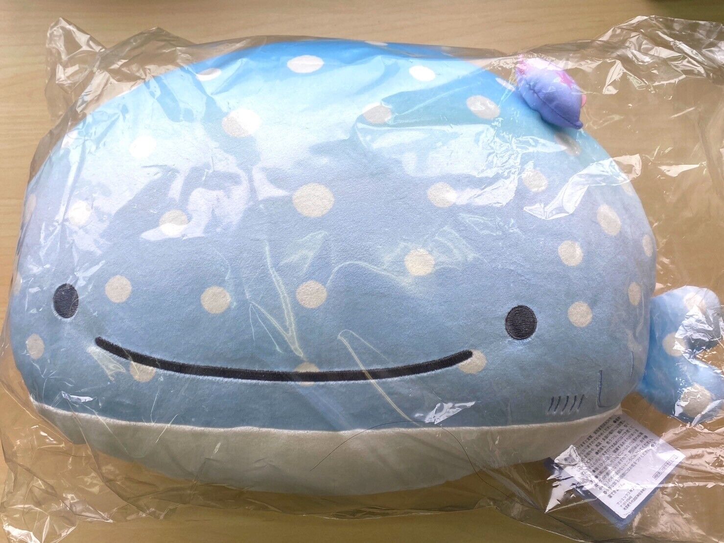 San-X Jinbesan (Whale Shark) Super Mochi Mochi Cushion 01201 Plush Doll New