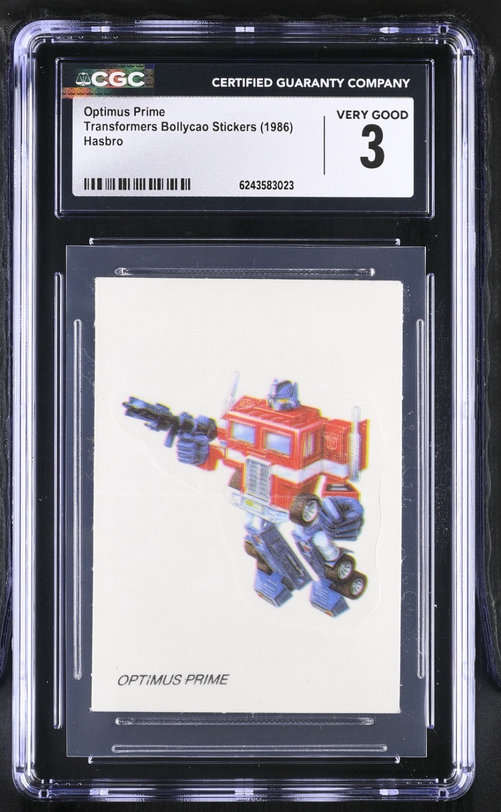 1986 Bollycao Transformers Megatron CGC 3 Pop 1  HIGHEST Spanish Sticker Card