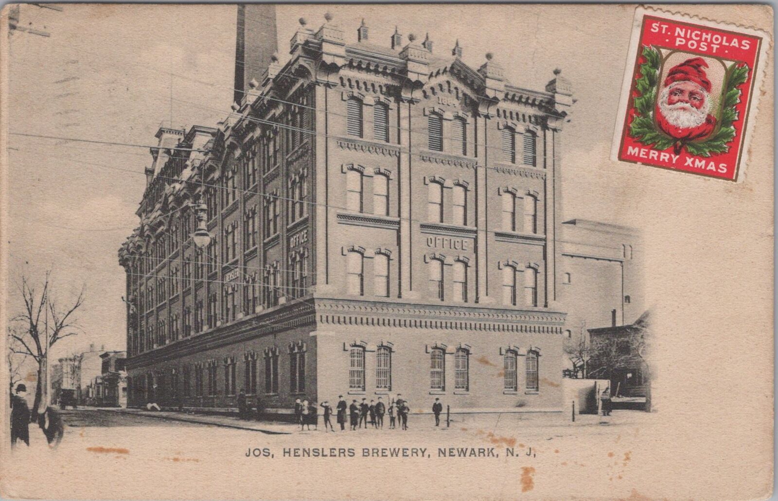Hensler's Brewery, Newark New Jersey 1910 Postcard