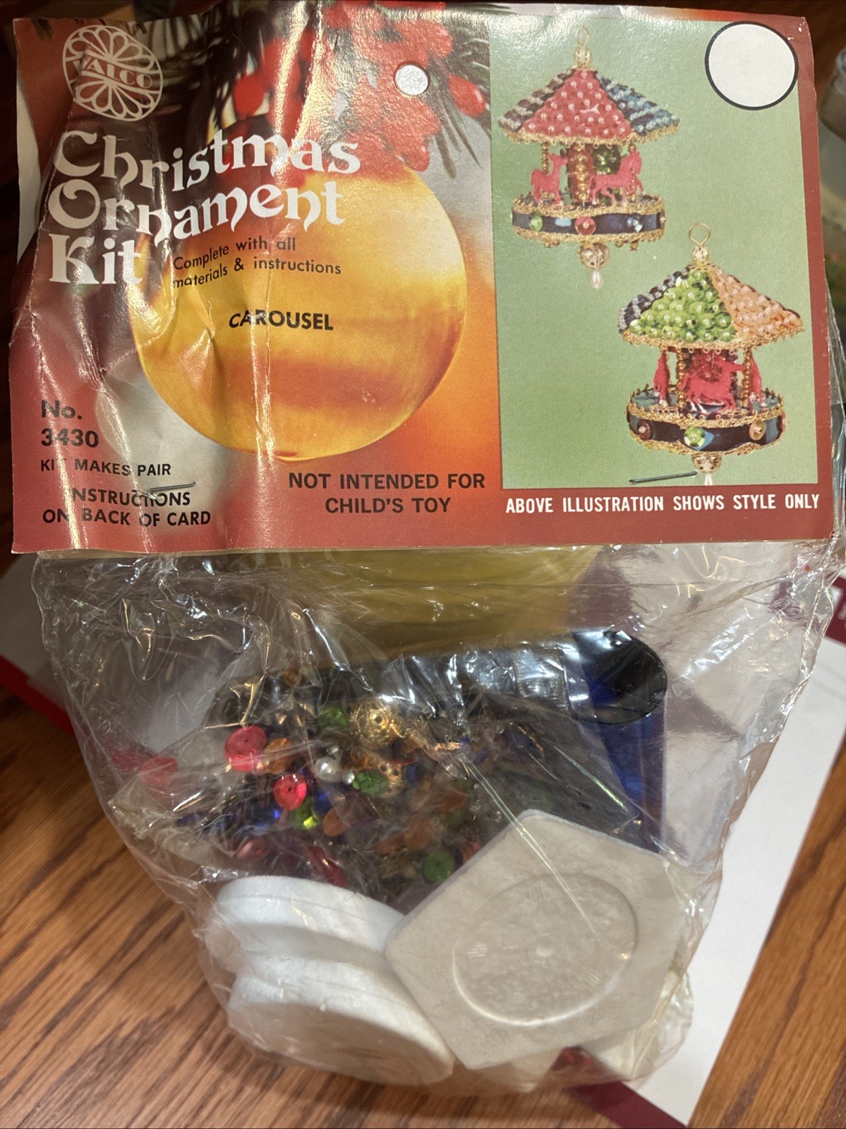 Vintage Walco Christmas Ornament Kit Carousel # 3430 Vintage Walco Christmas Ornament Kit Carousel # 3430