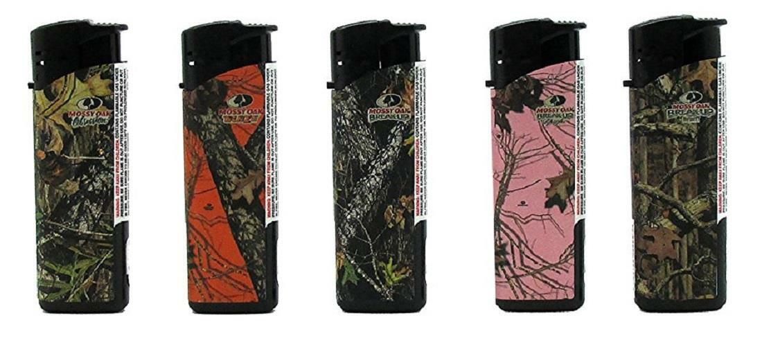 5pc SET MOSSY OAK CAMO OFFICAL LICENSED WINDPROOF TORCH BUTANE LIGHTERS G67-M2