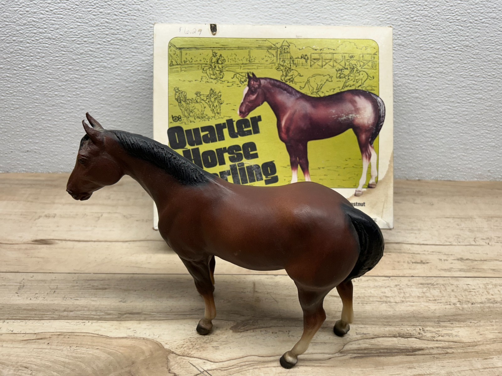 Vtg 1980s Breyer Quarter Horse Yealing Liver Chestnut # 101 Horse Plastic Mold