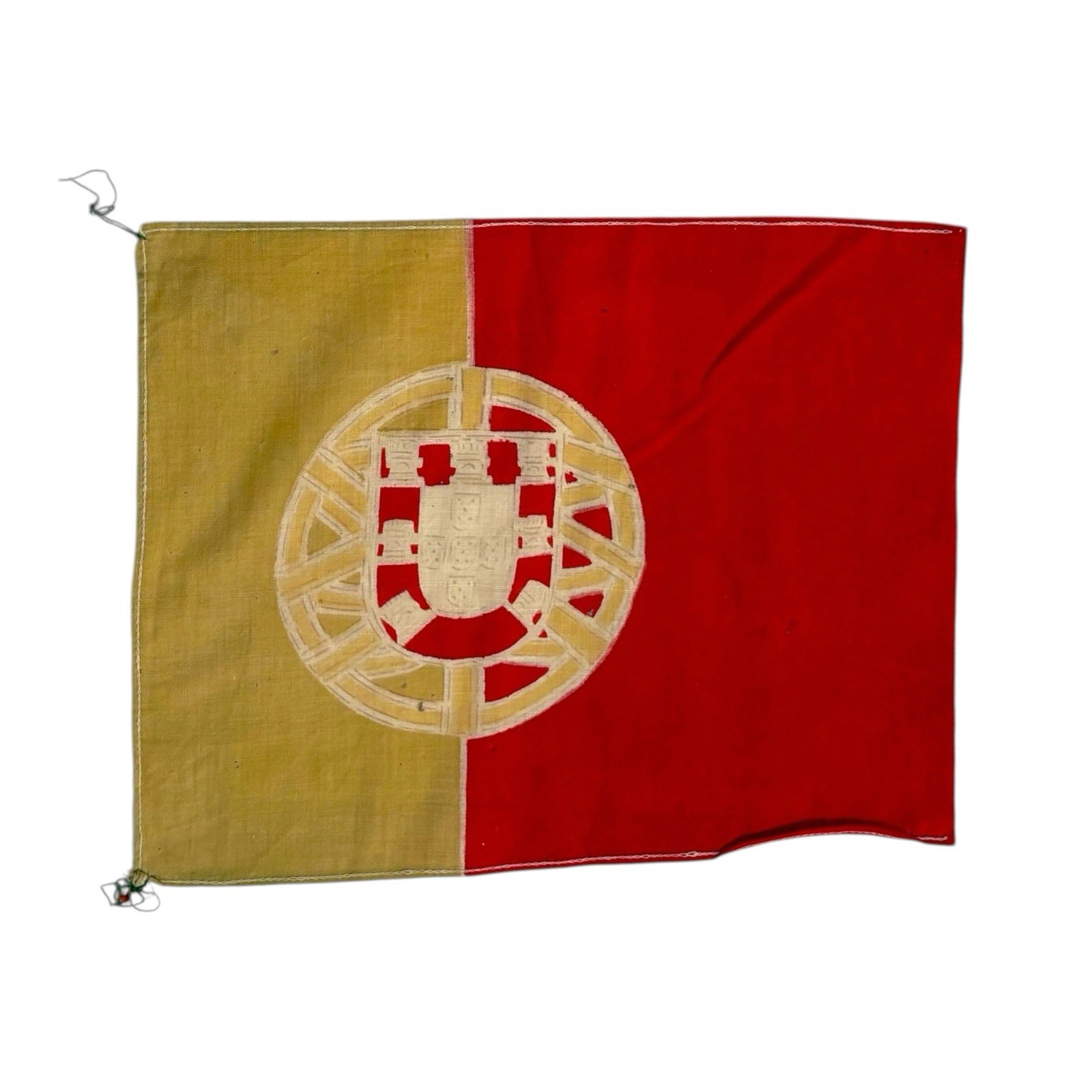 Vintage 1940s Portugal Flag Cotton Made in Japan 10x14 Small Banner WWII Era Vintage 1940s Portugal Flag Cotton Made in Japan 10x14 Small Banner WWII Era