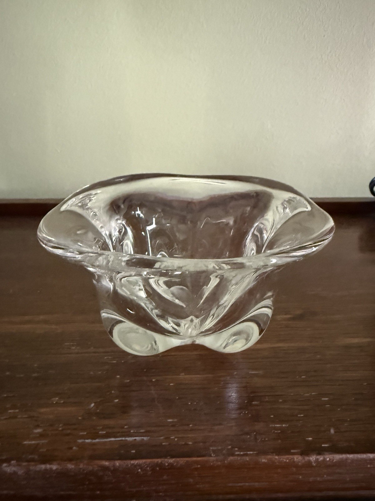Orrefires Art Crystal Rose Bowl 6”