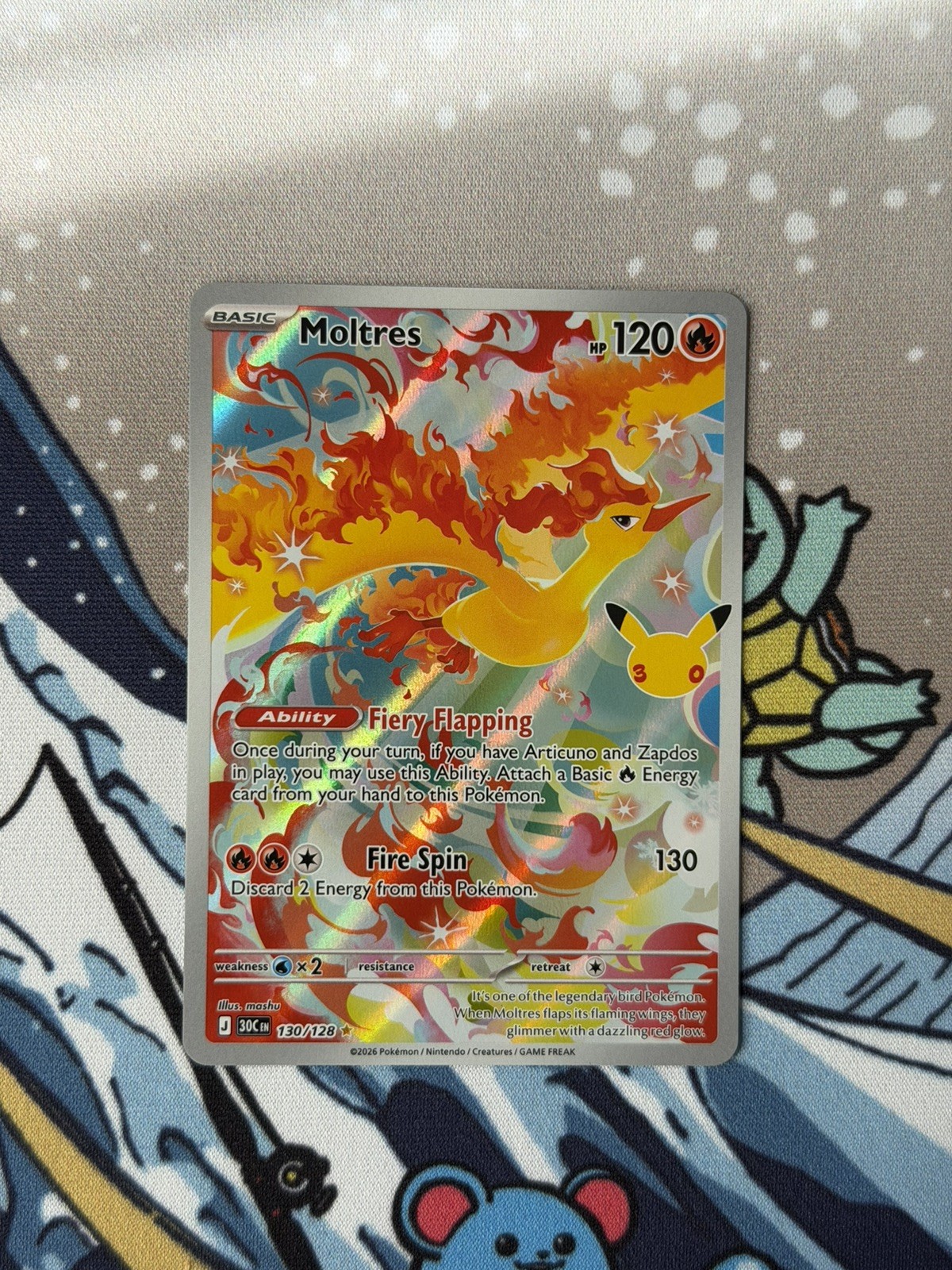 Pokémon TCG 30th Anniversary English Moltres IR 130/128