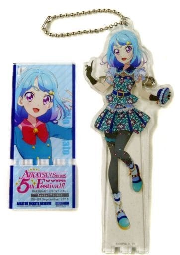 Aikatsu Mio Minato Acrylic Badge Stand Keychain 5th FES Japan Used Japan