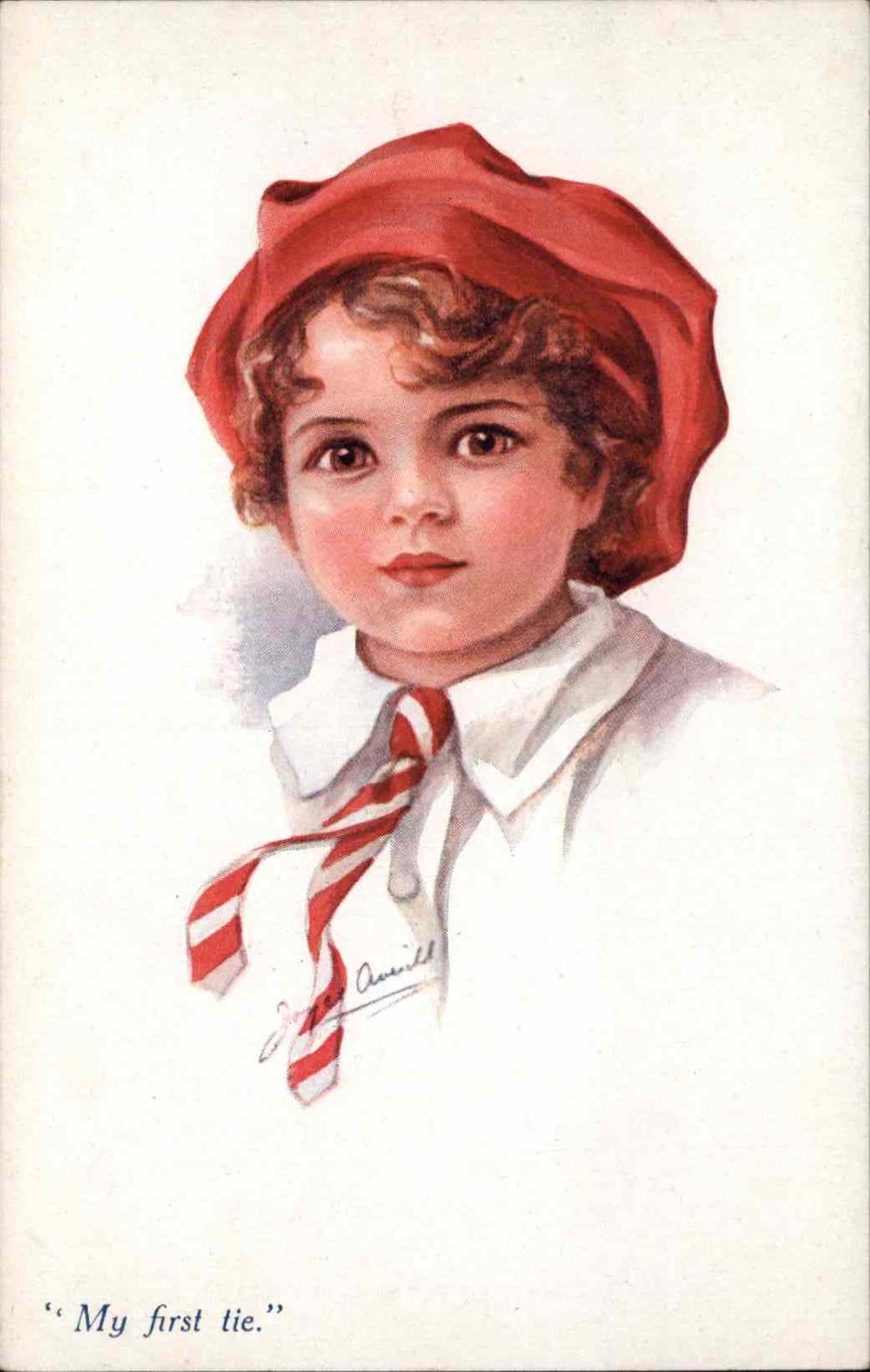 Joyce Averill Little Boy in Red Hat \