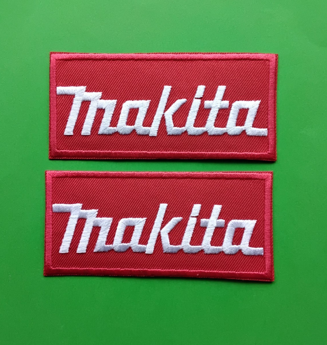MAKITA CORDLESS POWER TOOLS IRON OR SEW ON EMBROIDERED PATCHES x 2