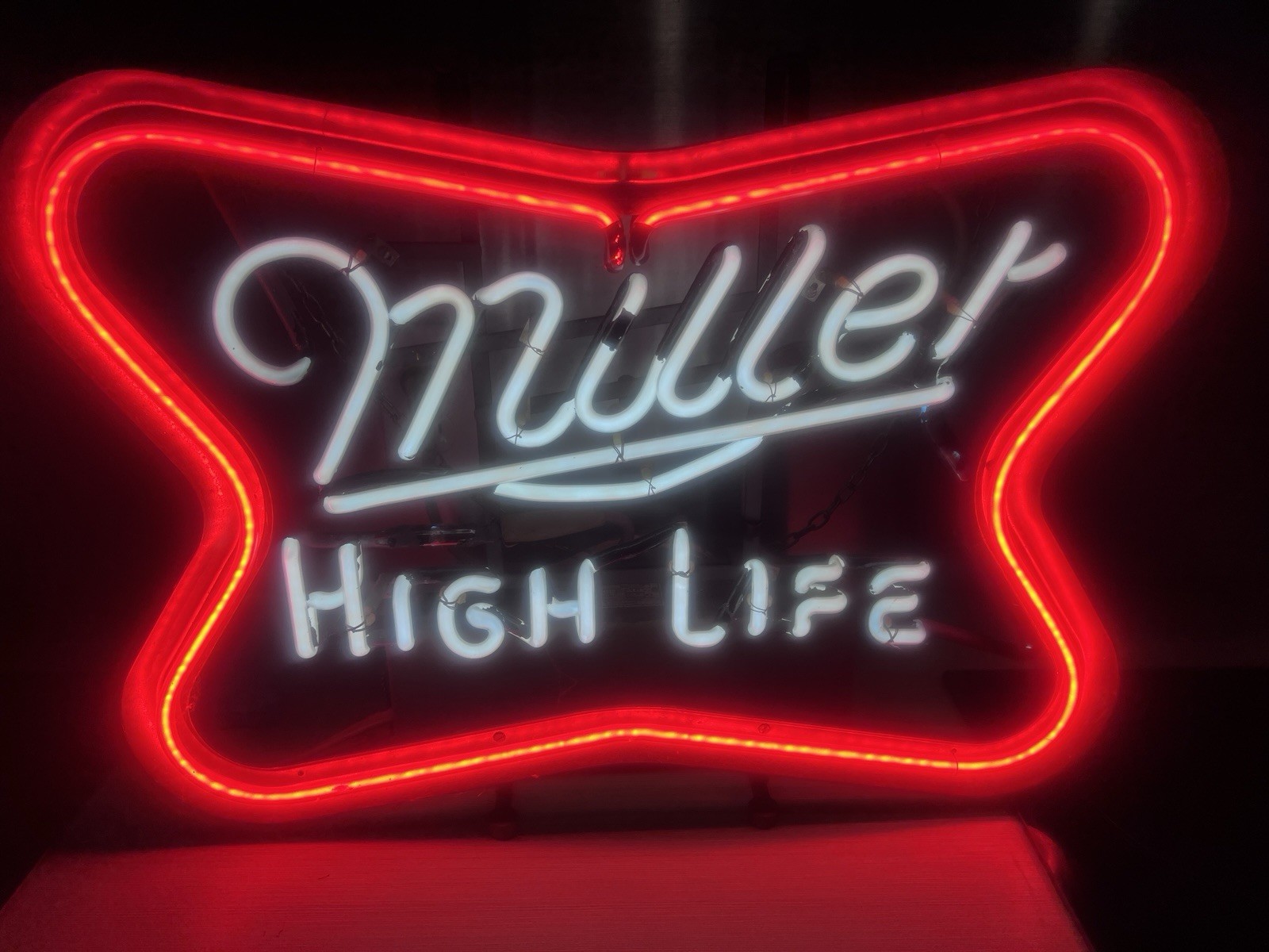 Vintage 1974 Miller High Life Neon Sign 16”x22” Franceformer