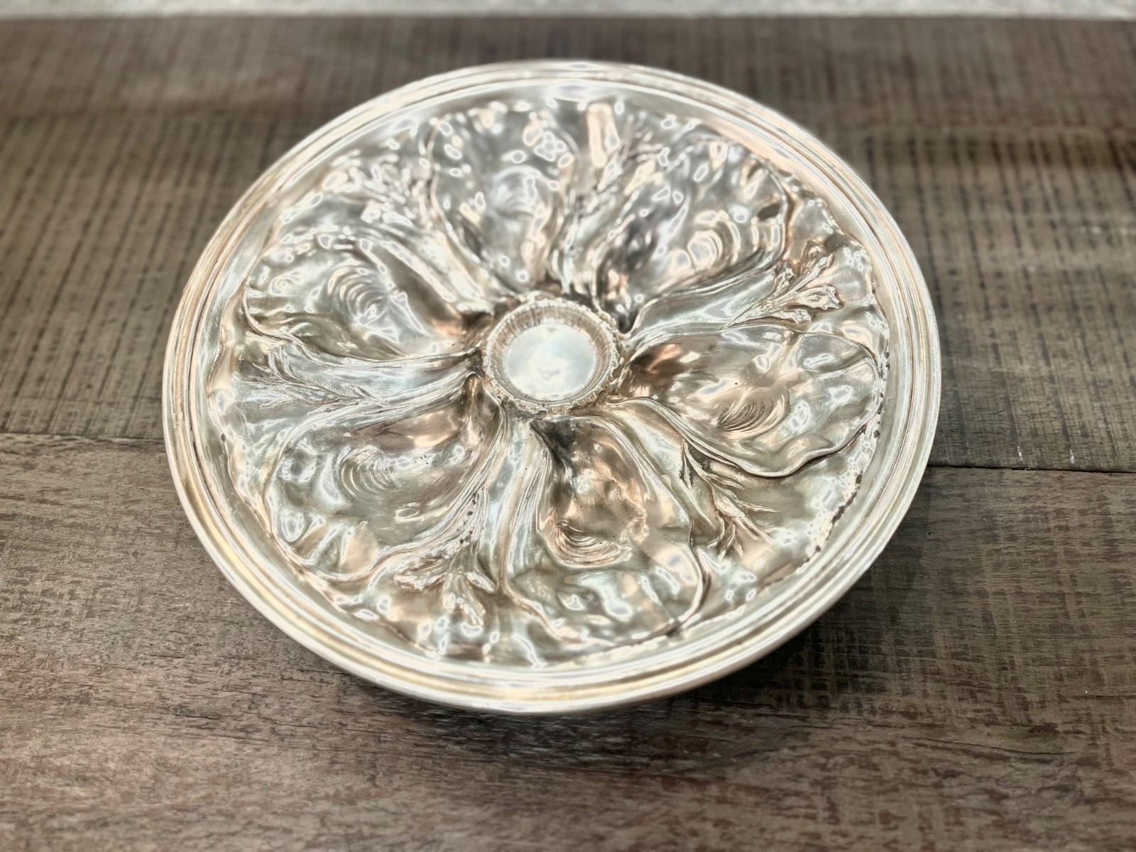 Reed and Barton Hotel Silver oyster plate 1910