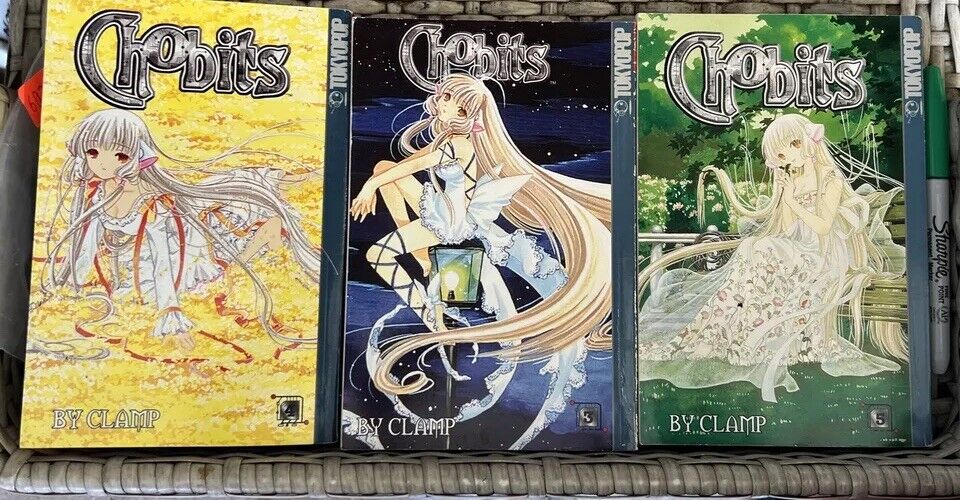 Chobits by Clamp Volume 3 ,4 and Volume 5 Toykopop English Manga Lot of 3