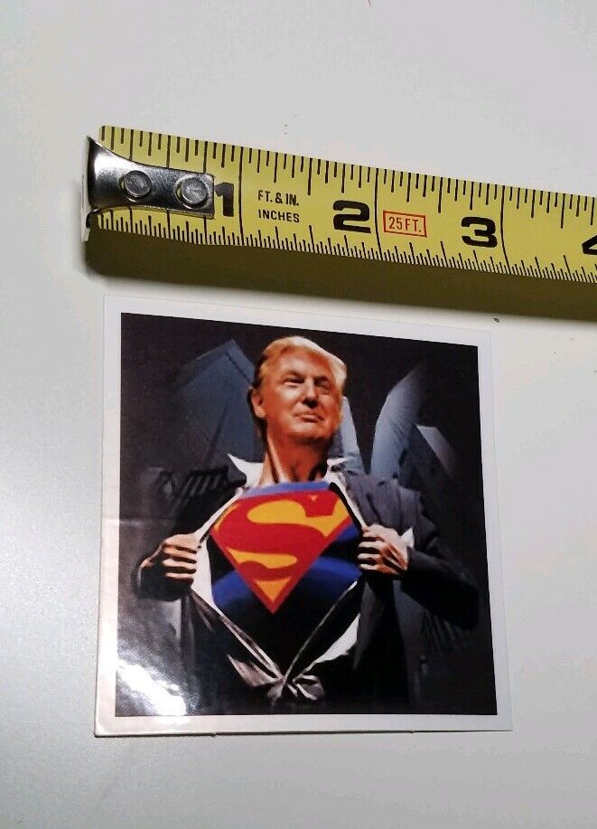 Funny Donald Trump Depicted As Superman Political Sticker