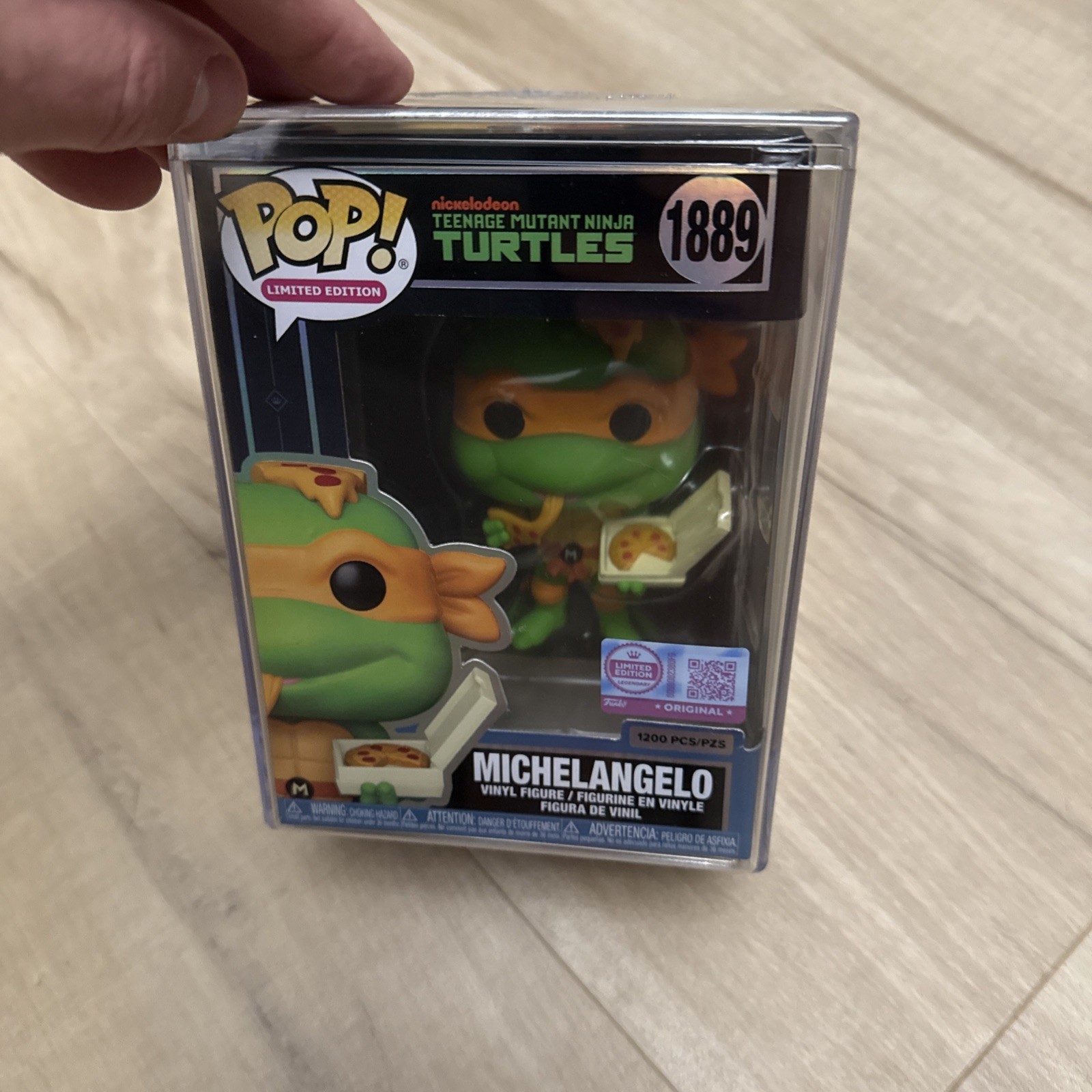 Funko Pop #1889 TMNT Michelangelo Vinyl Figure w/ Protector,  /1200, In-Hand 