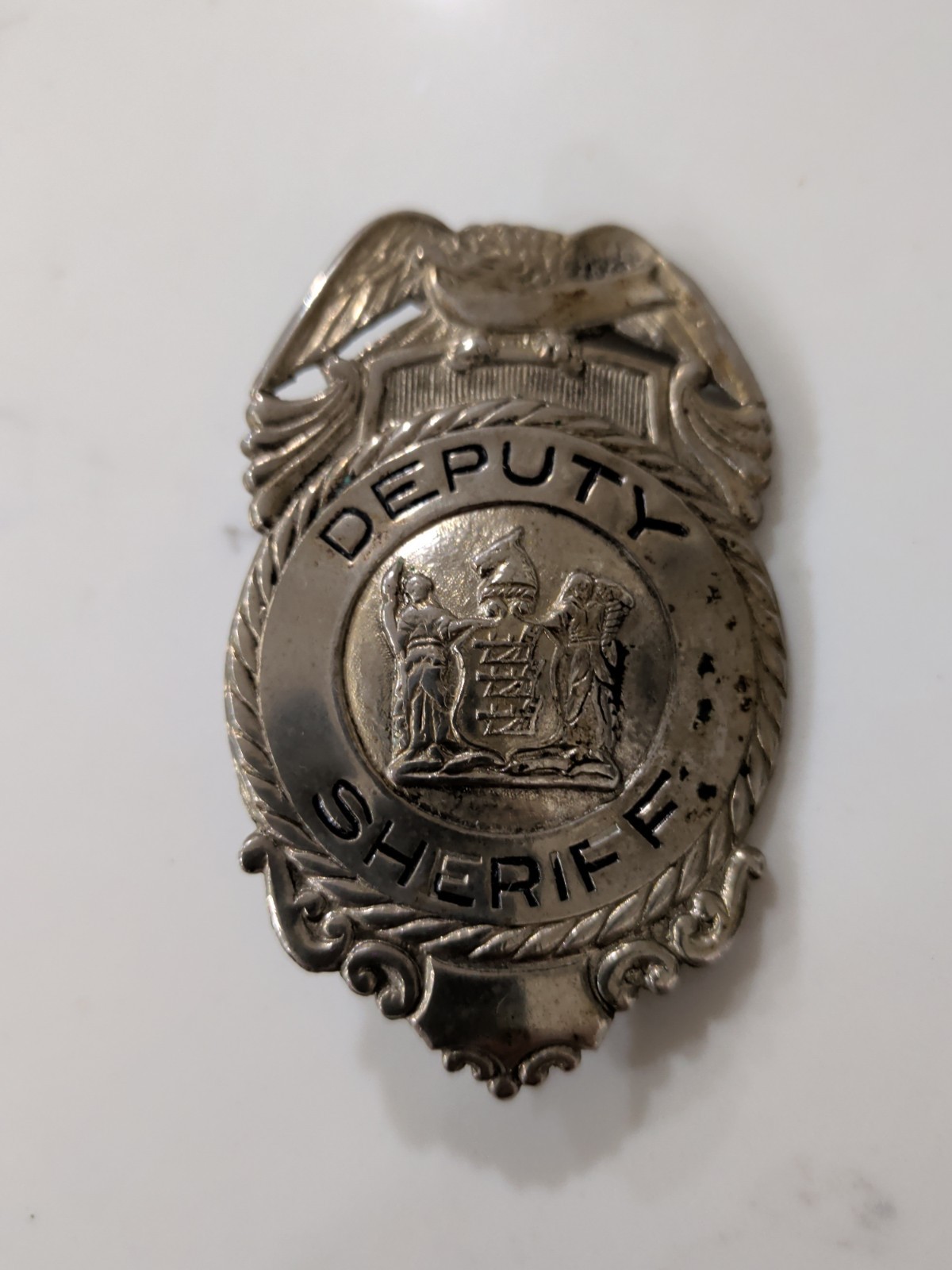 Vintage 1930s NJ Deputy Sheriff Badge Medallic Art Co NY Obsolete Law Enforcemen