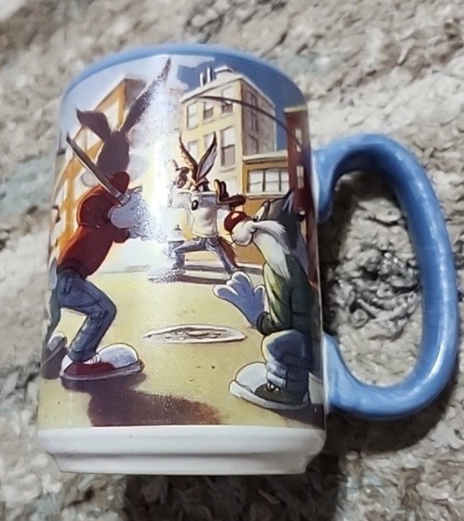 Vintage 1995 Warner Bros Studio Store Looney Tunes Baseball Coffee Mug