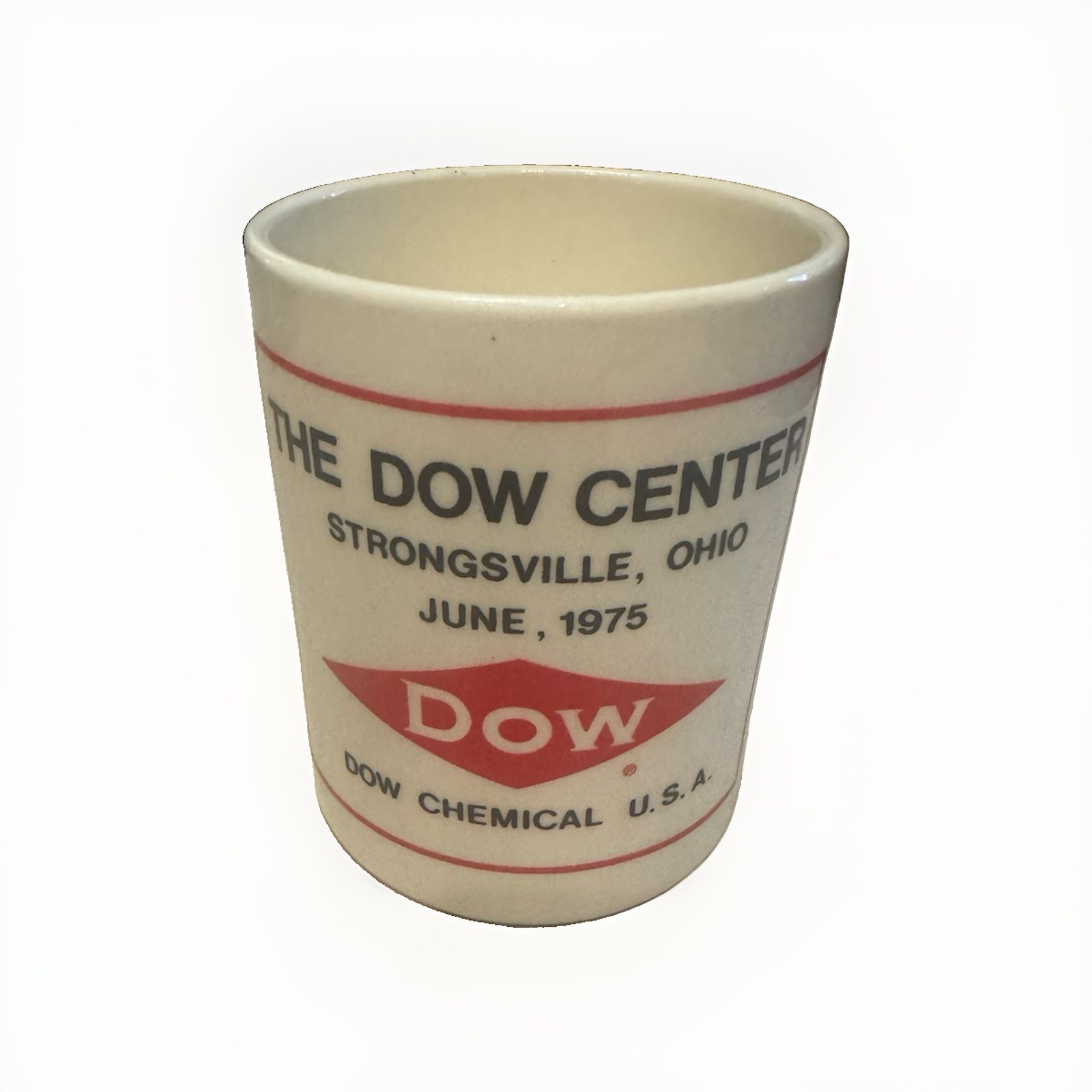 Vintage Dow Chemical Company Ceramic Pen Holder Strongsville Ohio 1975 Bow Tie