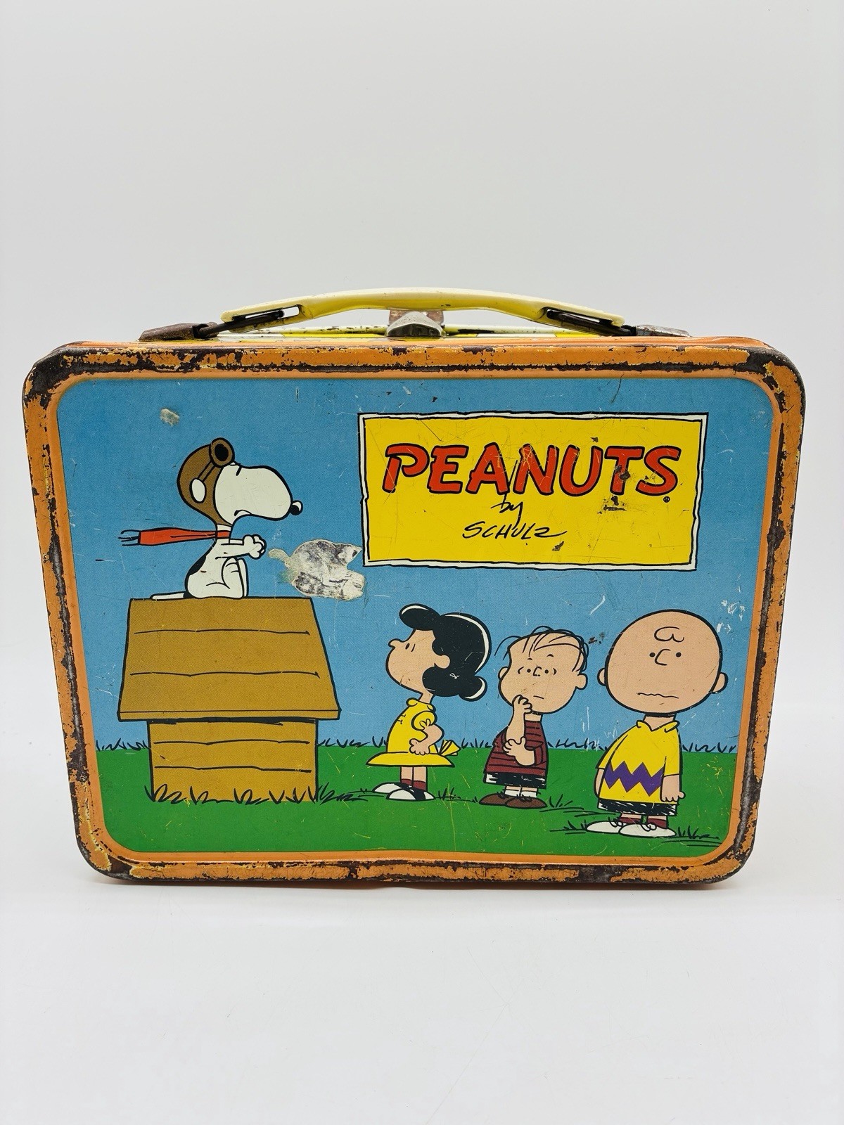 Vintage 1959 PEANUTS Charlie Brown Snoopy Metal Lunchbox No Thermos READ Vintage 1959 PEANUTS Charlie Brown Snoopy Metal Lunchbox No Thermos READ