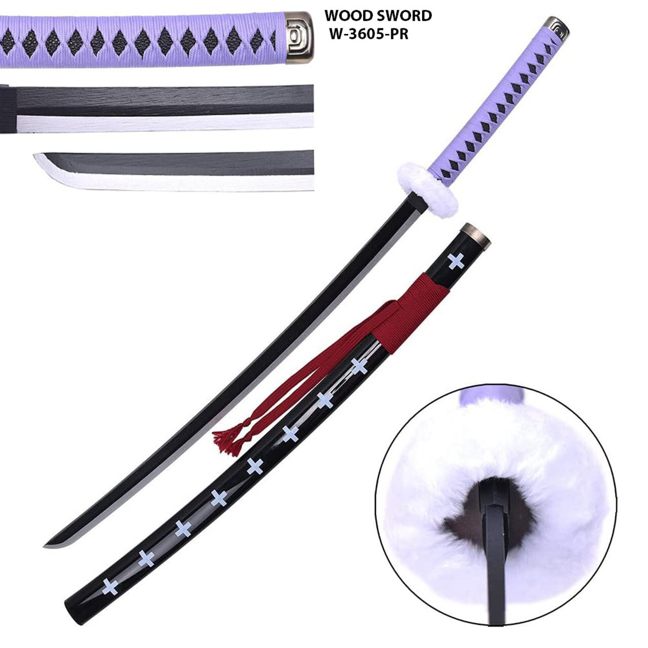 One Piece Trafalgar Law Surgeon of Death Purple Wood Sword Cosplay Prop One Piece Trafalgar Law Surgeon of Death Purple Wood Sword Cosplay Prop