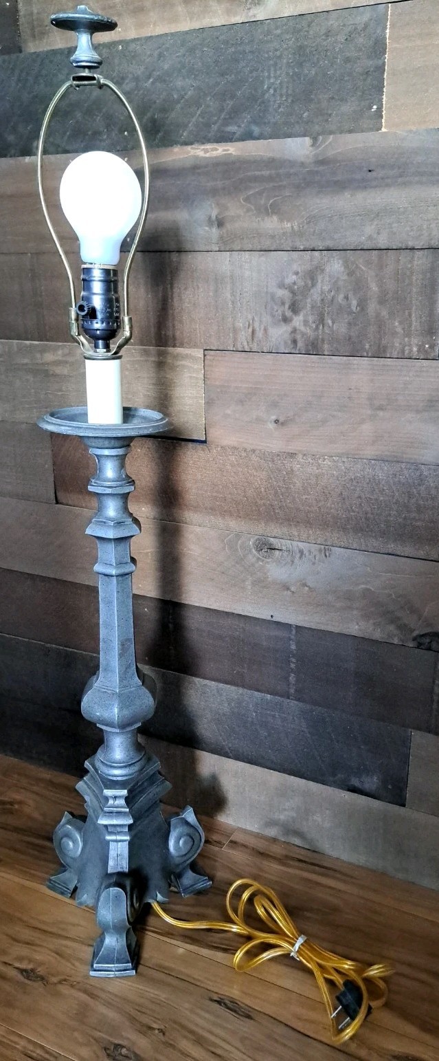 Vintage Pewter Table Lamp 35