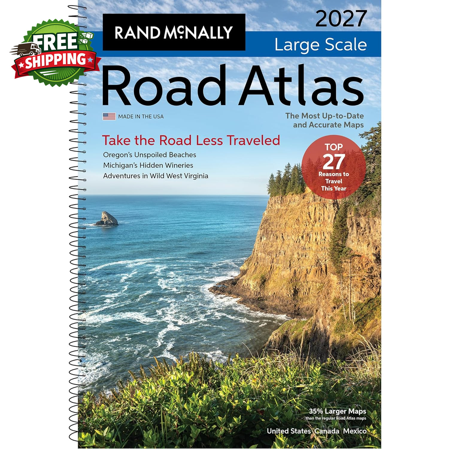 Rand Mcnally 2027 Large Scale Road Atlas...
