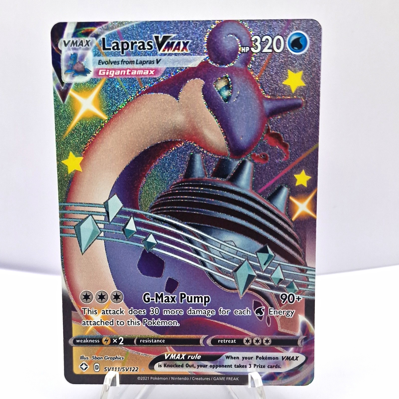 The Pokémon Company Lapras VMAX SV111/SV122 Shiny Holo Rare Holo Full Art ENG
