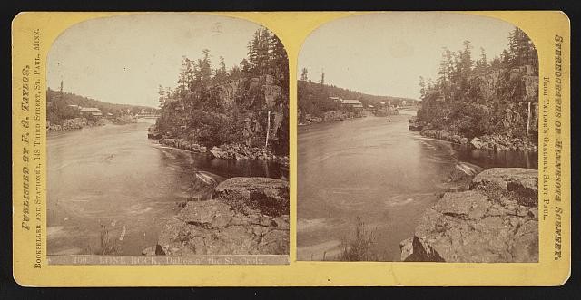 Photo:St. Croix Dalles St. Paul Minnesota Lone Rock 1860s River Rapids