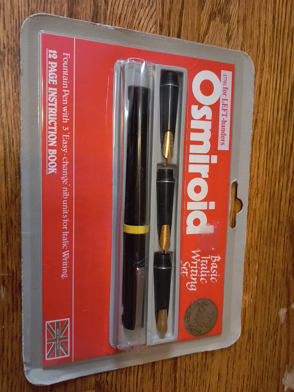 Rare VINTAGE OSMIROID Basic Italic Writing Set for LEFT-HANDERS | NOS Sealed