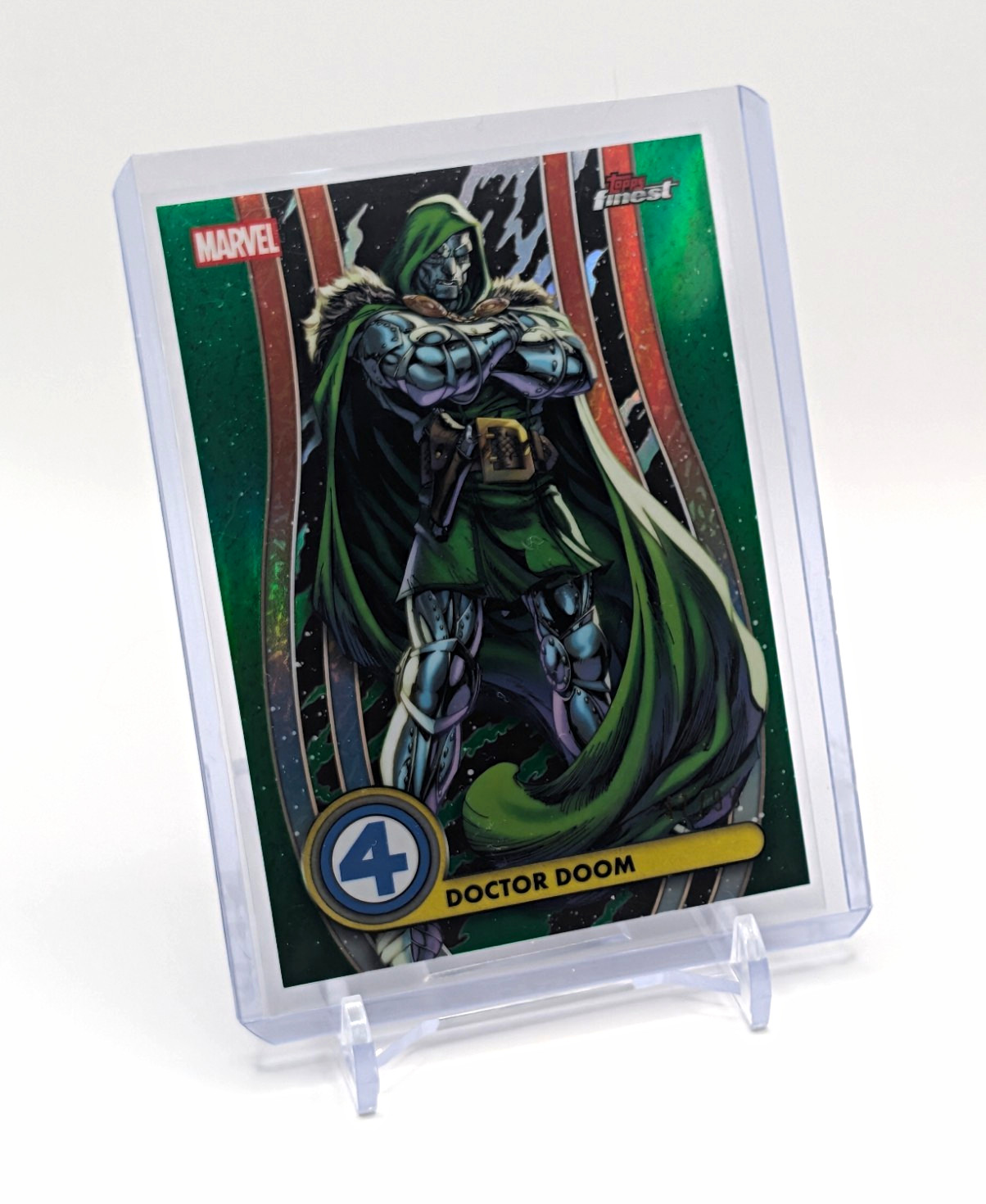 Topps 2026 Marvel Finest Fantastic Four Doctor Doom #014 Green Parallel 47/99 Topps 2026 Marvel Finest Fantastic Four Doctor Doom #014 Green Parallel 47/99