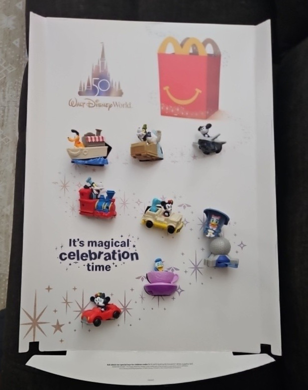 50th Walt Disney World Mcdonalds 2022 Store Display Happy Meals Toys Included