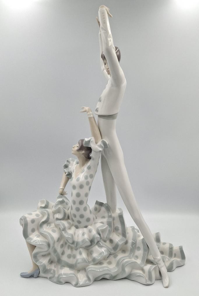 Vintage 1971-74 Lladro 4519 Flamenco Dancers Valencian 19-3/4