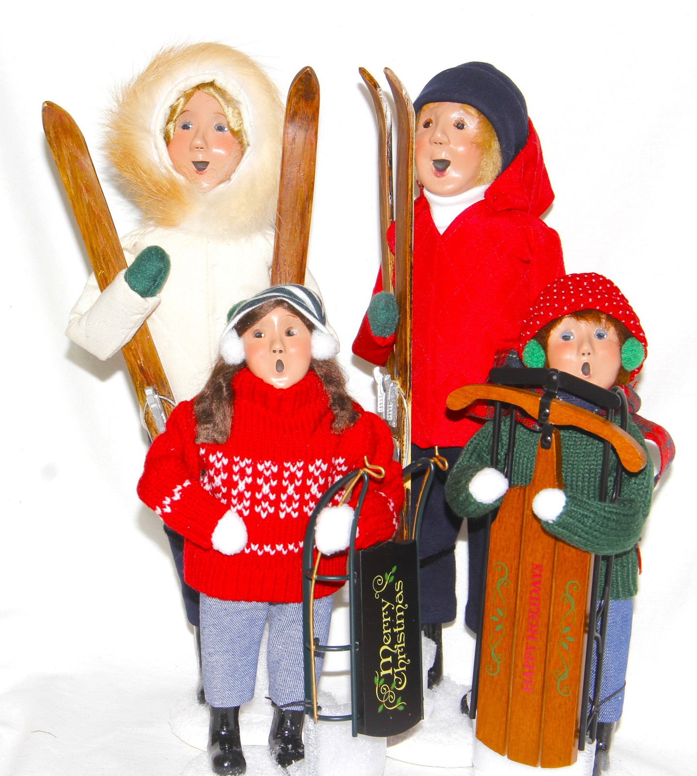 Byers Choice Skiing and Sledding Family Carolers - NEW  2026 - 