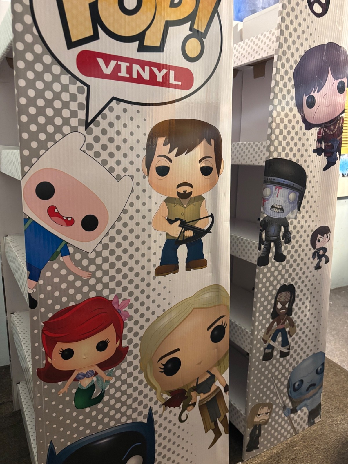 RARE 2013 funko vinyl store shipper shelf cardboard display