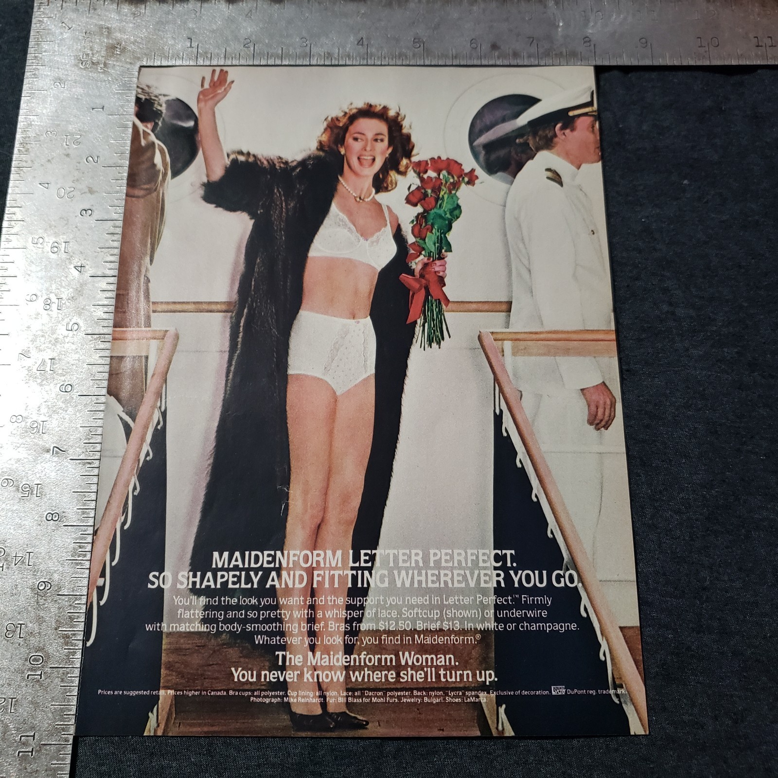 Vintage 1983 Maidenform Letter Perfect Undergarments Original Print Ad
