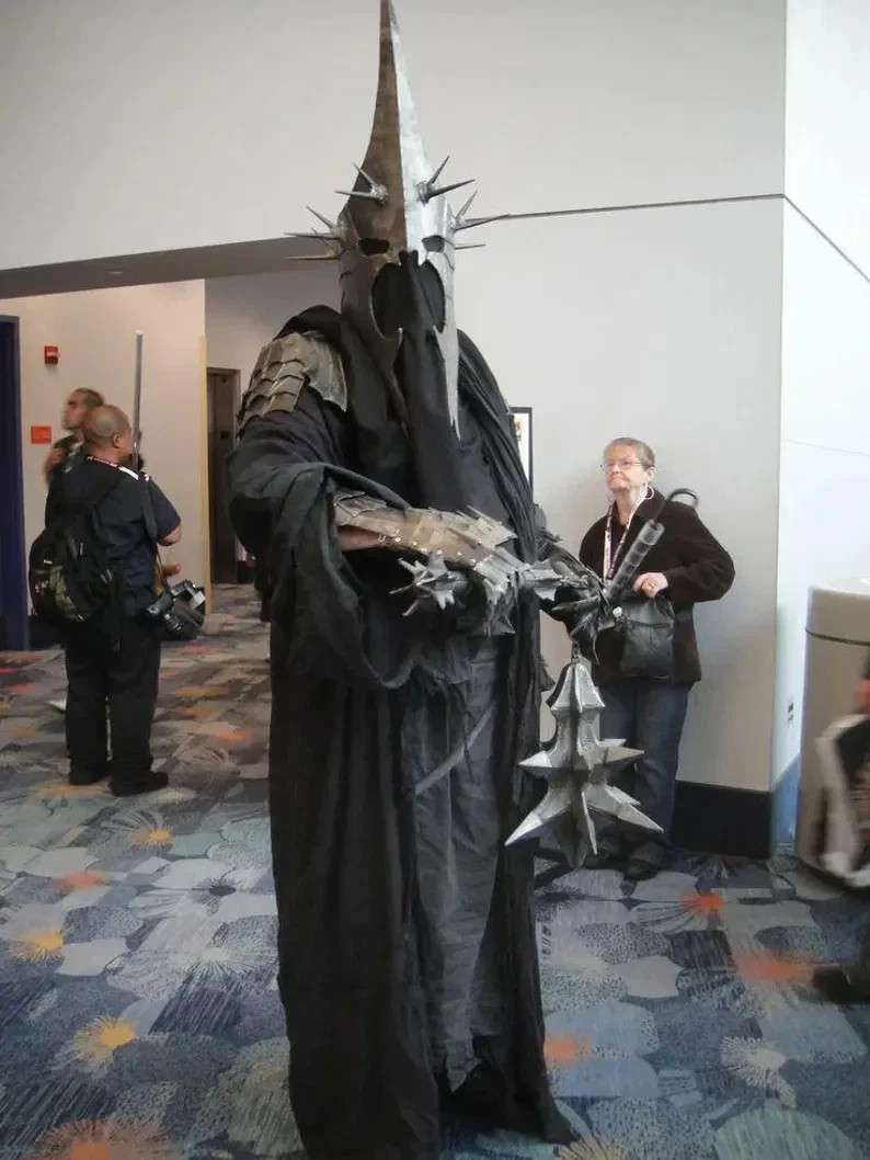 Nazgul Witch King Costume Black Rider Ring Wraith Black Outfit For Halloween Day