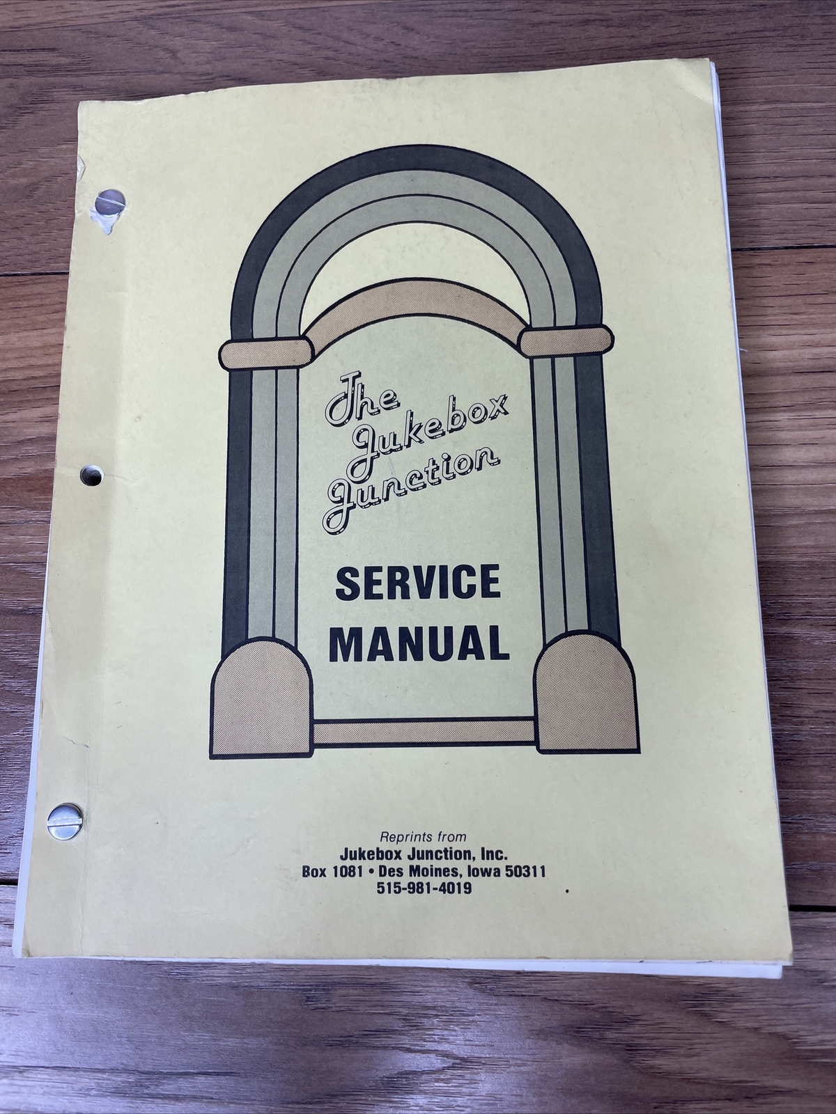 The Jukebox Junction Service Manual Continental 2 Loose Leaf Pages