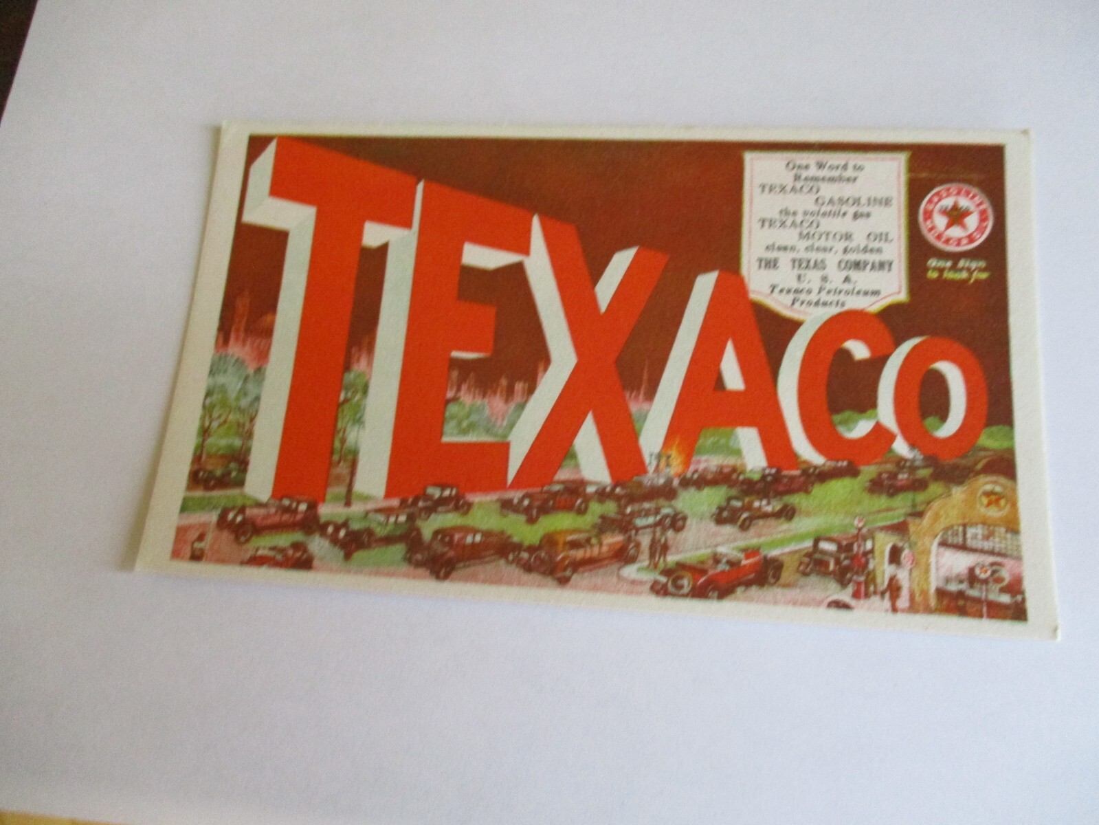 NOS 1920's TEXACO  ADVERTISING INK BLOTTER