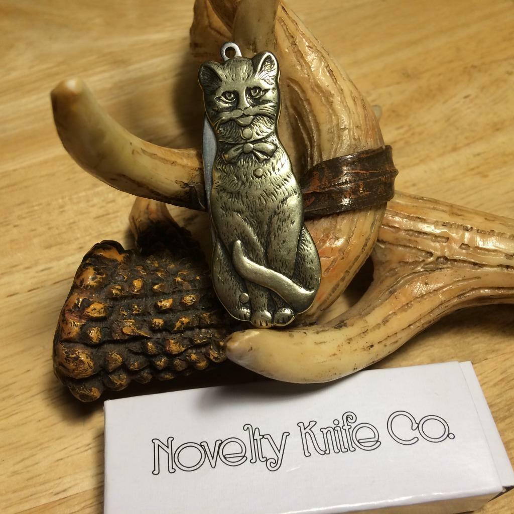 Novelty Cutlery Sculpted Nickel Silver Cat 2 1/8\
