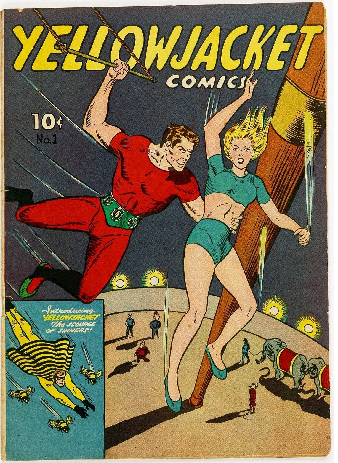 Yellowjacket Comics #1 Origin & 1st App. of Yellowjacket Charlton 1944